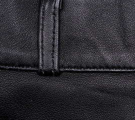 Image showing Black leather texture background 