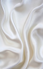 Image showing Smooth elegant white silk as background