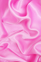Image showing Smooth elegant pink silk