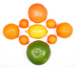 Image showing Citrus fruits isolated on white background 