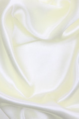 Image showing Smooth elegant white silk as wedding background 