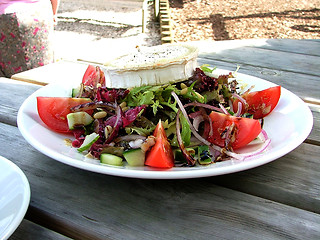 Image showing A salad with feta cheese.