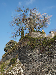 Image showing Ancient Baumette monastery west wall, Angers, France.