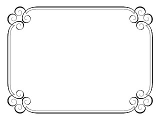 Image showing calligraphy ornamental decorative frame