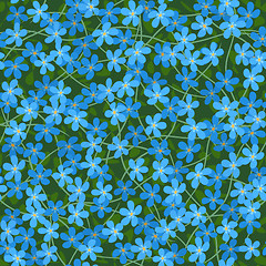 Image showing forget me not seamless flowers background