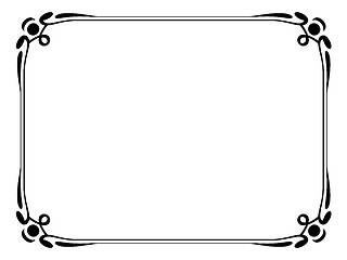 Image showing art nouveau ornamental decorative frame