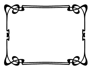 Image showing art nouveau ornamental decorative frame