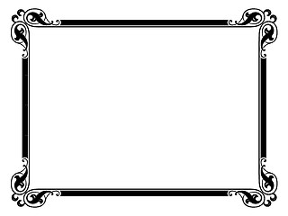 Image showing simple ornamental decorative frame