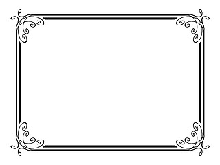 Image showing simple ornamental decorative frame