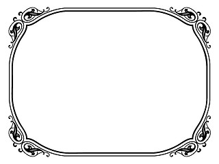 Image showing simple ornamental decorative frame