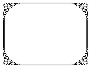Image showing simple ornamental decorative frame