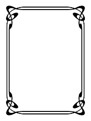 Image showing art nouveau ornamental decorative frame