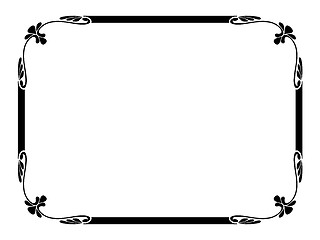 Image showing simple ornamental decorative frame