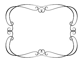 Image showing calligraphy ornamental decorative frame