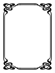 Image showing art nouveau ornamental decorative frame