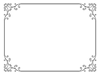 Image showing simple ornamental decorative frame