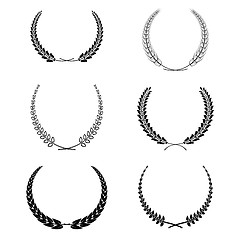 Image showing set of vector wreath garland isolated