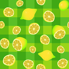 Image showing lemons seamless background pattern