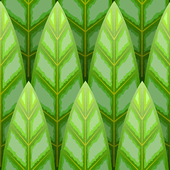 Image showing leaf wood row seamless background