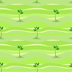 Image showing spring sprout shoot seamless background