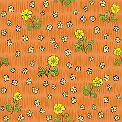 Image showing flowers abstract seamless background pattern