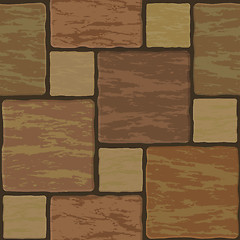 Image showing Seamless texture of stonewall tile