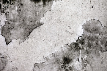 Image showing Grunge cracked concrete wall