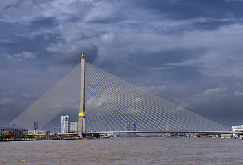 Image showing bridge on a background of the river