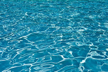 Image showing beautiful clear pool water reflecting in the sun