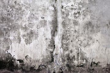 Image showing Grunge cracked concrete wall