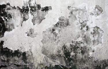 Image showing Grunge cracked concrete wall