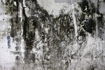 Image showing Grunge cracked concrete wall