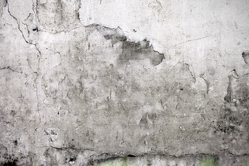 Image showing Grunge cracked concrete wall