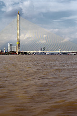 Image showing bridge on a background of the river