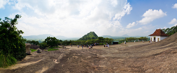 Image showing panorama close cave temple in Dambulla