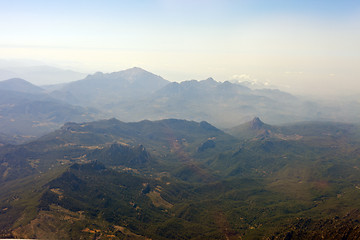 Image showing mountain view from airplane