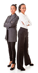 Image showing two business  women in casual poses