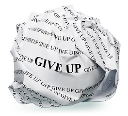 Image showing never give up