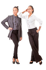 Image showing two business  women in casual poses