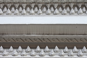 Image showing White stucco , thai style on the Wall