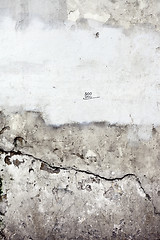 Image showing Grunge cracked concrete wall