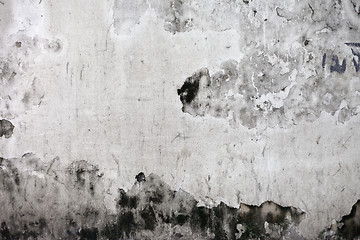 Image showing Grunge cracked concrete wall