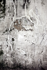 Image showing Grunge cracked concrete wall