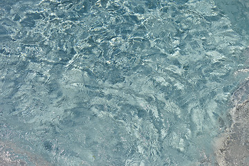 Image showing beautiful clear pool water reflecting in the sun