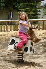 Image showing the little girl on the horse