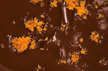 Image showing Homemade chocolate with orange