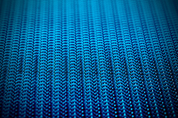 Image showing Blue metal mesh plating