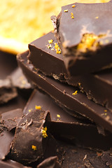 Image showing Homemade chocolate with orange