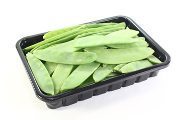 Image showing Sugar peas in a bowl