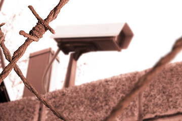 Image showing Surveillance in Sepia